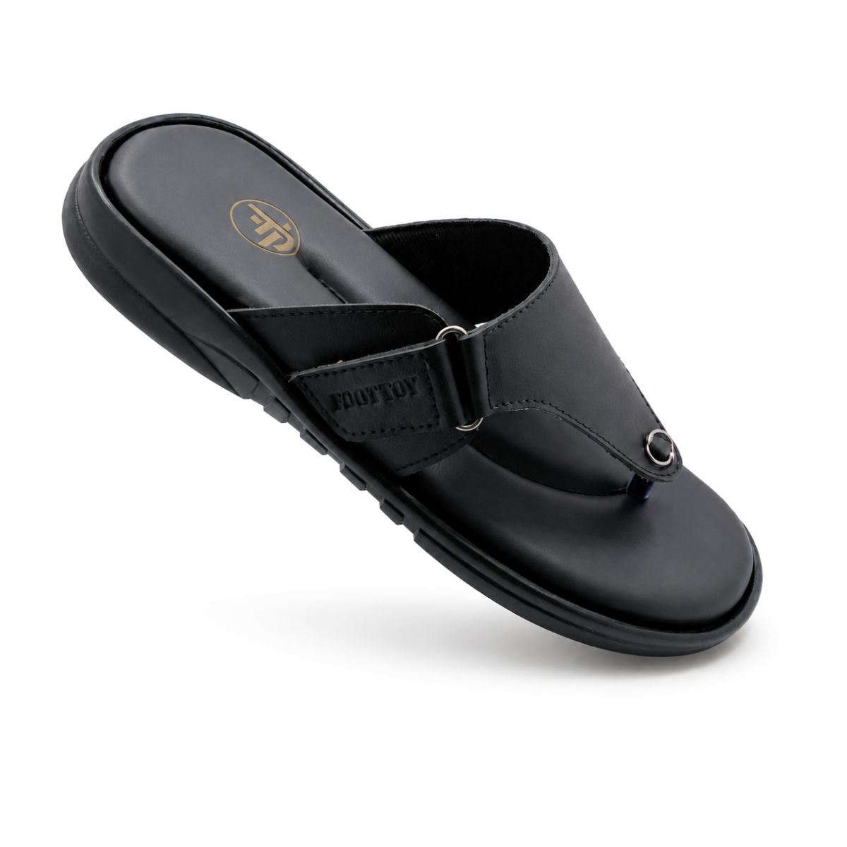 adjustable toe ring sandals men black Black adjustable toe ring sandals for men made from original leather with a soft cushioned footbed.