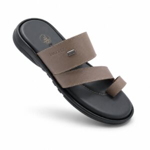 classic double strap toe ring slippers men beige
